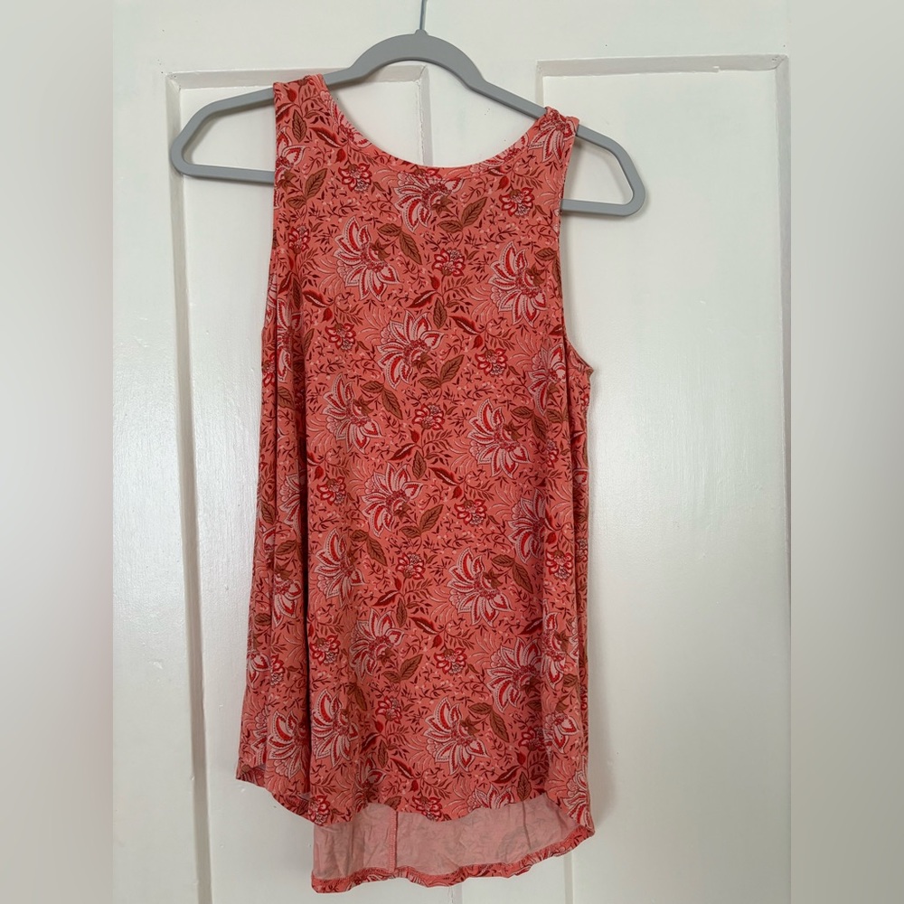 Old Navy Orange Tank Top Paisley Print